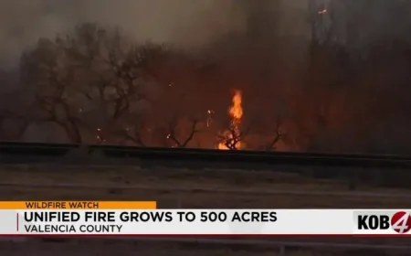Unified Fire forces evacuations south of Belen as roads close and containment stays at 0%