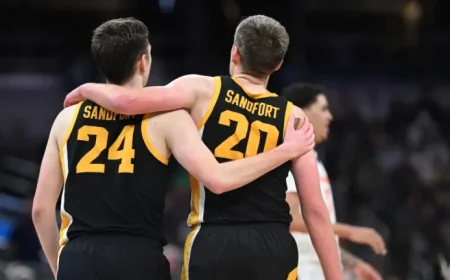 Payton Sandfort Faces Sweet 16 Clash: Iowa vs. Nebraska Showdown