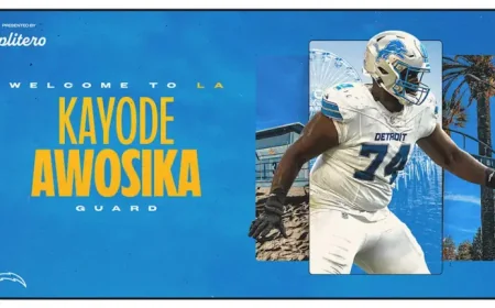 Kayode Awosika joins the Chargers — a “depth” move that quietly signals bigger offensive-line pressure