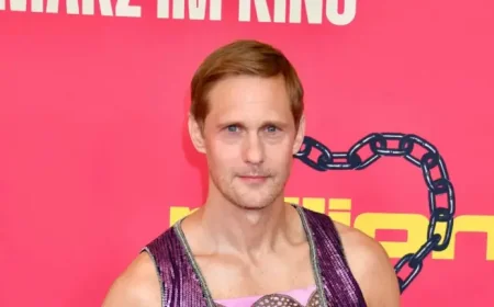 Alexander Skarsgård Is Pretty in Purple, Care of Dior