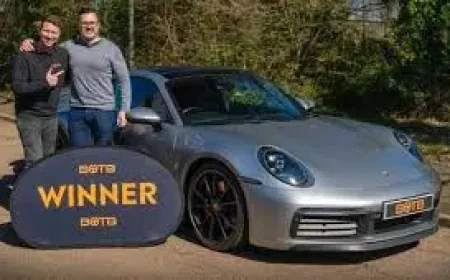 Botb Doorstep Surprise: Solihull Dad Wins Porsche 911 with 25p Raffle Ticket