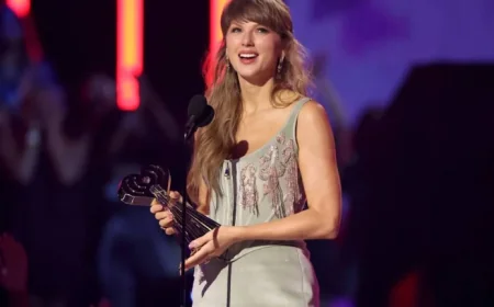 Taylor Swift Praises Travis Kelce in iHeartRadio Music Awards Speech