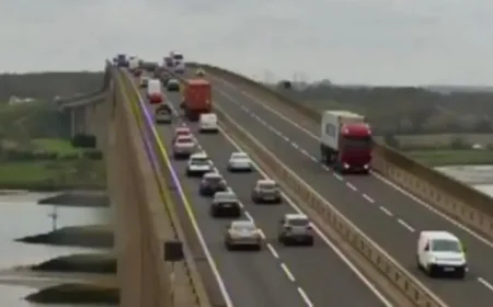 Ipswich Star: A14 and Orwell Bridge CLOSED — Drivers Face at Least 25-Minute Delays