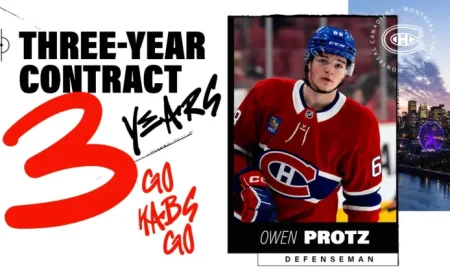 Owen Protz: Three-year, entry-level contract and a physical defenseman Canadiens fans will want to watch