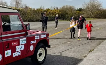 Land Rover drag turns urgent: British veteran begins 100 km pull for rare disease charity