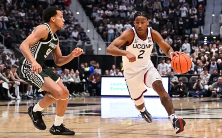 Tarris Reed Jr set for Sweet 16 spotlight as UConn faces Michigan State at 9:45 p.m. ET