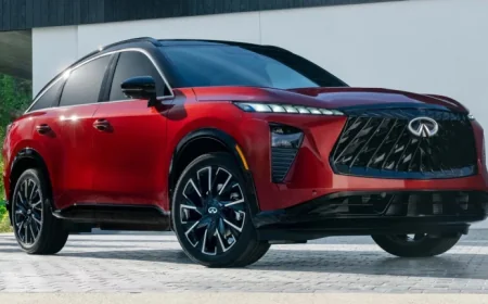 Infiniti QX65 2027 Shines with Striking Red Paint and Unique Headrests