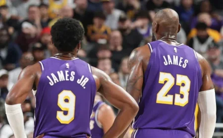 LeBron and Bronny James Achieve First Father-Son Assist Together