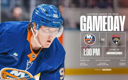 Panthers Vs Islanders as Saturday’s 1 PM ET Matinee Tightens the Wild-Card Race