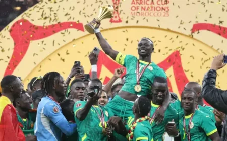Senegal Fc Parades AFCON Trophy in Paris — Defiant Lap Before Peru Friendly
