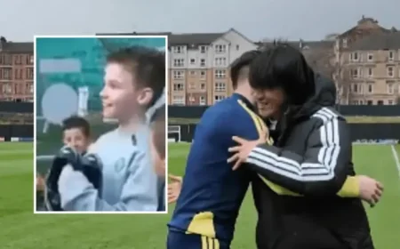 Tierney reunited with Celtic icon Nakamura 20 years after famous gift