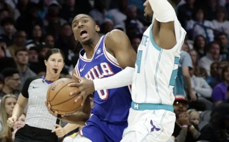 Tyrese Maxey Shines as Sixers Secure Thrilling Road Victory Over Hornets