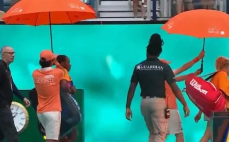 Miami Open Final Halted: Players Exit Court, Sinner Awaits Return