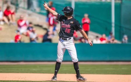 Carey Sets New Doubles Record; Huskers Sweep Indiana