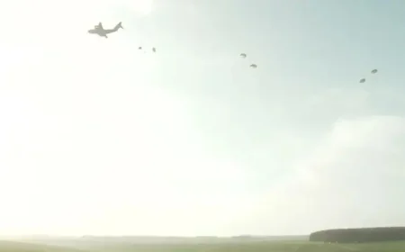 Parachute drop hailed as biggest in a decade on Salisbury Plain