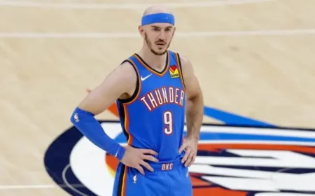 Alex Caruso after the viral sideline moment