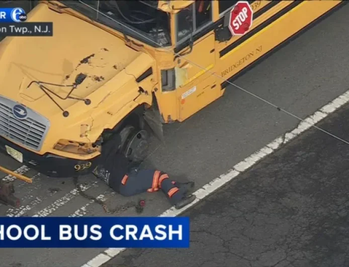 New Jersey crash: School bus and UPS truck collide in Mercer County after Friday morning impact