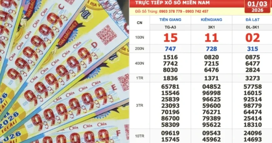 Southern Vietnam Lottery March 1: Winning Number 111111 Found in Kien Giang
