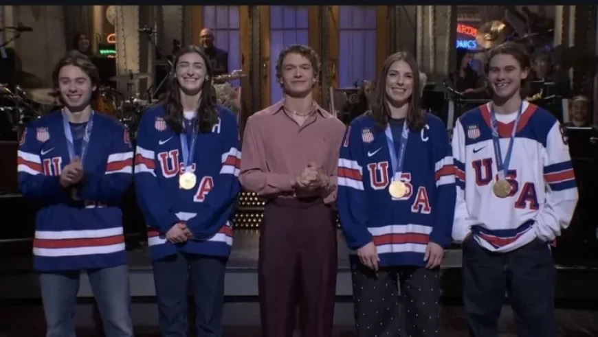 U.S. Olympic Hockey Stars Humorously Address Rivalry, Trump Invite on ‘SNL’