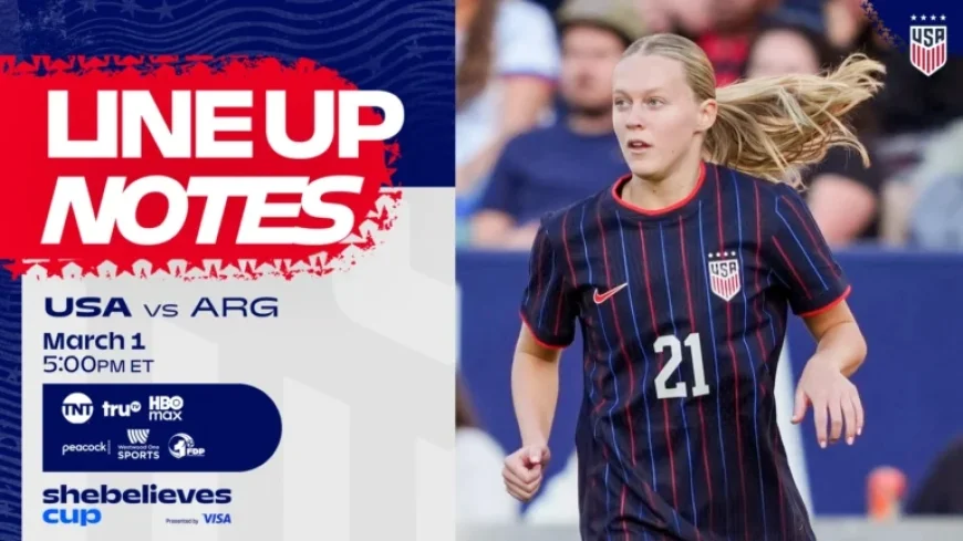 USWNT vs. Argentina: March 1 Starting Lineup in Nashville Unveiled