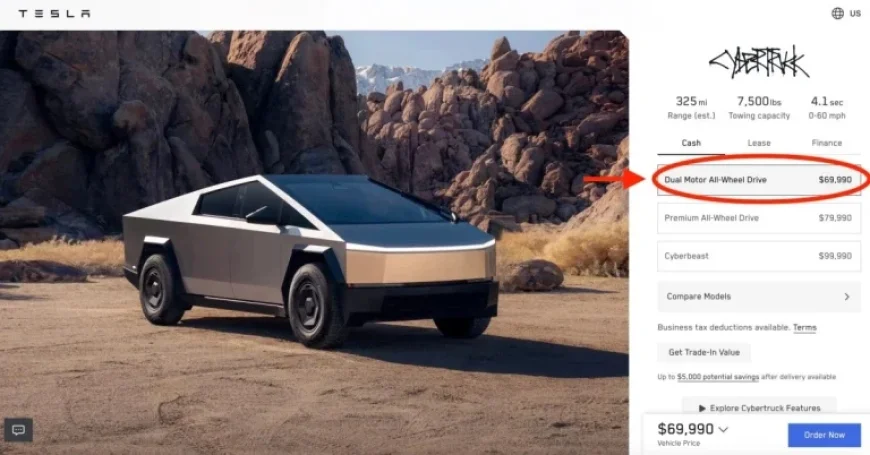 Tesla Raises Cybertruck AWD Price to $70,000 Amid Artificial Demand