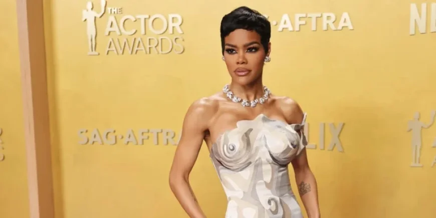 Teyana Taylor Stuns in Trompe L’oeil Dress at 2026 Actor Awards