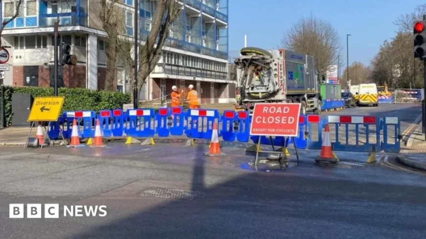 Emergency Repairs Underway for Caledonian Road Burst Water Main