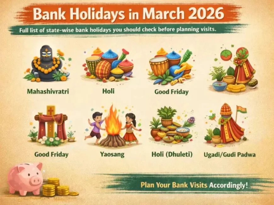 March 2026 Bank Holidays: State-Wise List to Plan Your Visits Efficiently
