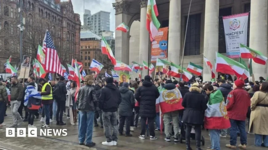 British Iranians Protest in Manchester Following US-Israel Strikes