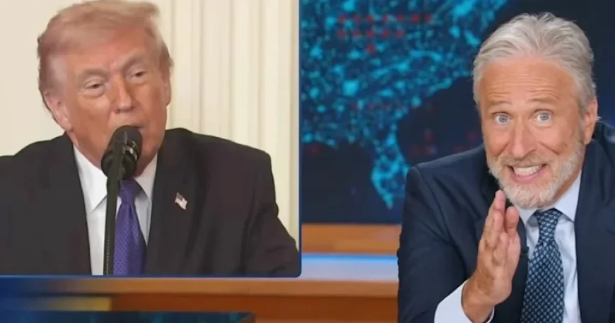 Jon Stewart Silenced by Trump’s Bizarre Remarks for 14 Seconds