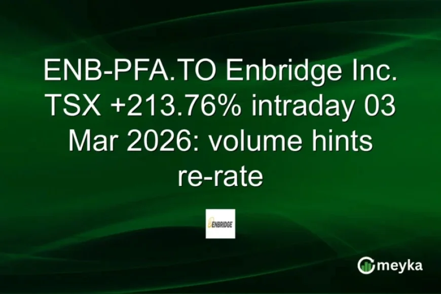 Enbridge Inc. TSX Surges 213.76% Intraday; Volume Signals Re-evaluation