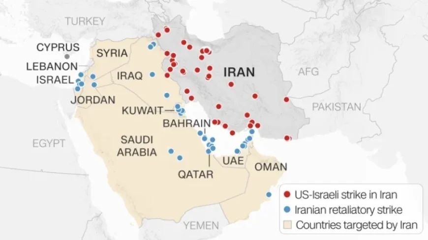 Maps and Charts Illustrate US-Israeli Strike and Iran’s Response