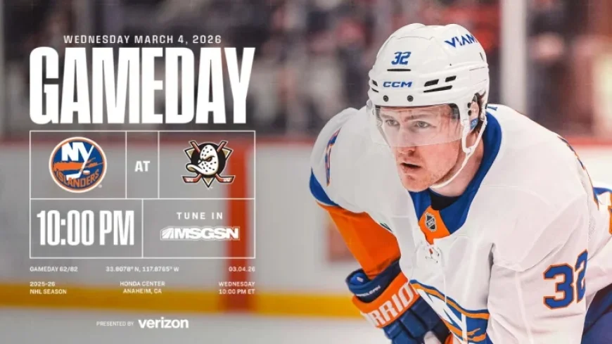 Islanders at Ducks as the road trip begins