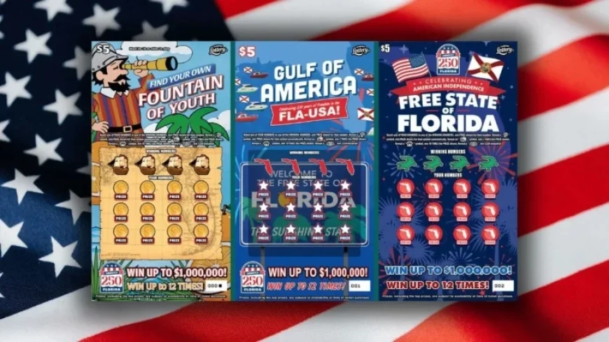 Florida Lottery’s ‘America 250 Florida’ scratch-offs put patriotism on the counter — and a $1M hope in people’s hands