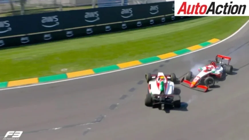 Sharp and Wharton collide in Albert Park Formula 3 shunt