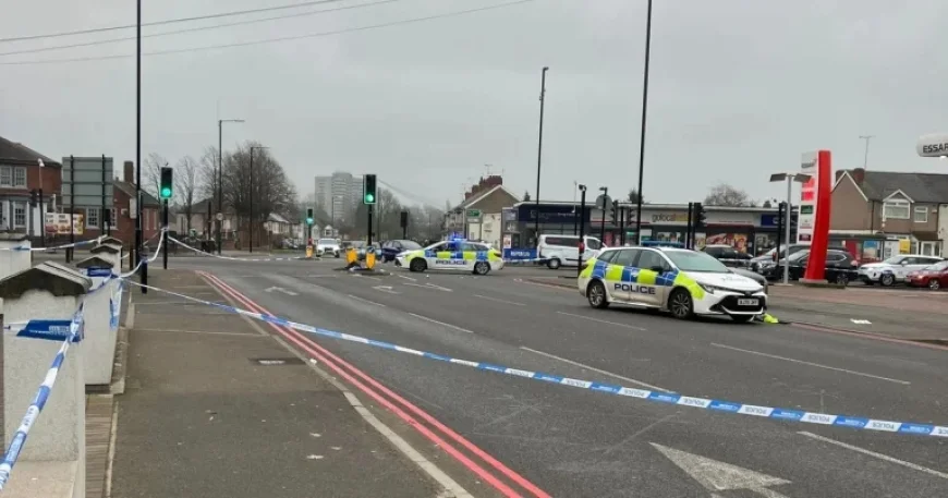 Coventry crash sparks weapon fight — two men hospitalised and a junction sealed