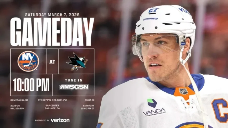 Islanders Vs Sharks: Late-Night Ice Clash Set for 10 p.m. ET in San Jose