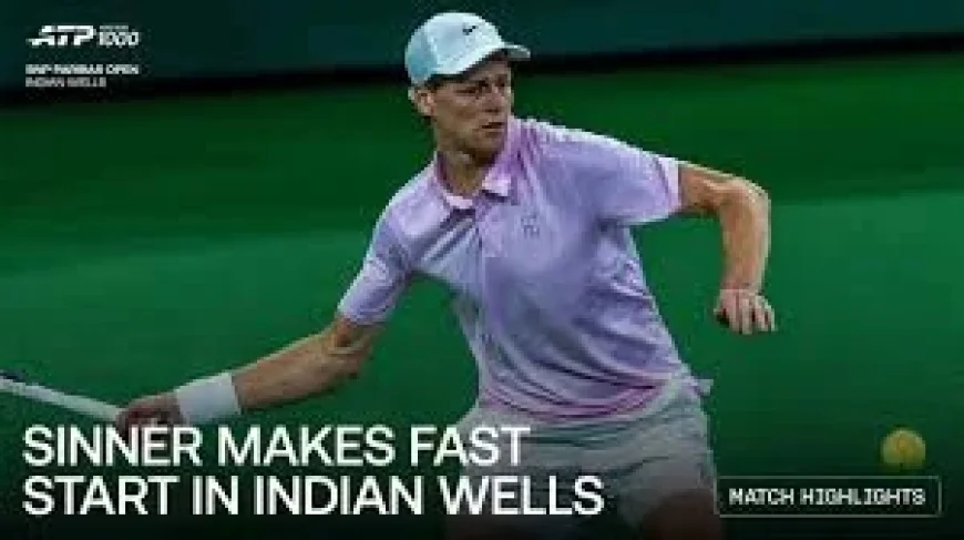 Sinner surrenders two games in ruthless Indian Wells victory