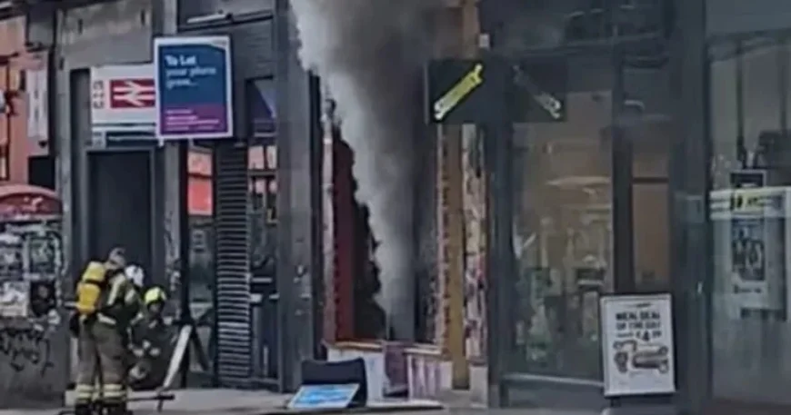 Firefighters tackle blaze near Glasgow Central Station