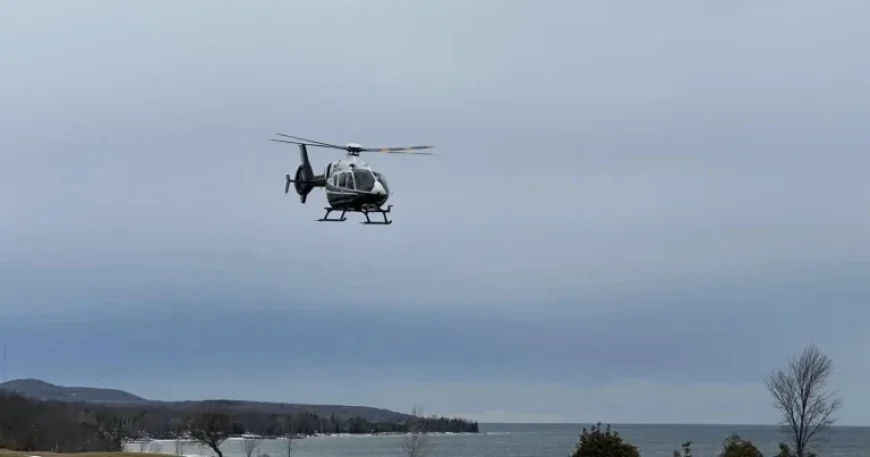 Georgian Bay Ice Rescue: OPP Airlift 23 Fishermen After Ice Shelf Drifts Two Kilometres