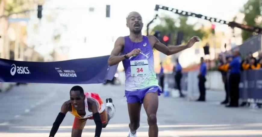 Nathan Martin wins LA Marathon in closest finish ever as heat triggers safety changes