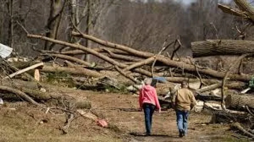 Severe Storms left a private road in Branch County rewriting itself, one broken board at a time