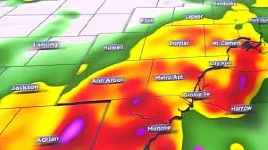 Mi night over Metro Detroit: A quiet street, a forecasted storm and neighbors on watch