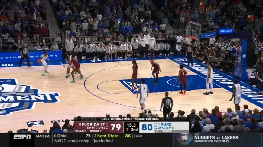Duke Survives Florida State 80-79 in ACC Tournament Thriller — Isaiah Evans 32, Cameron Boozer Double-Double