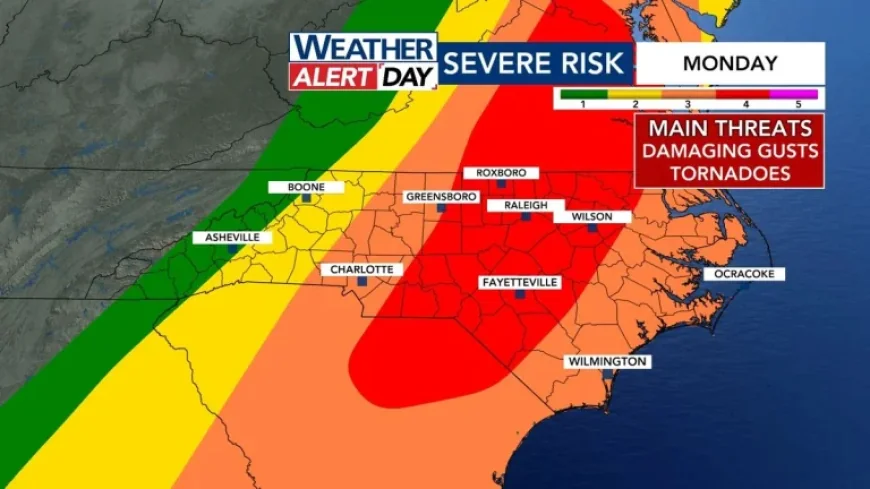Wral Weather: Rare Level 4 Severe Storm Risk Hits Monday, Tornadoes Possible