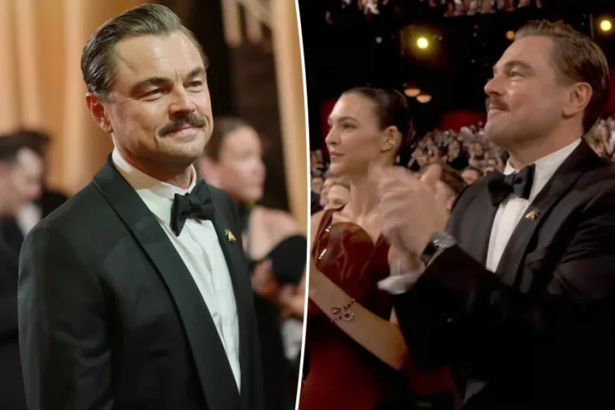 Leonardo Dicaprio Brings Vittoria Ceretti to Oscars in Rare Outing — leonardo dicaprio Sits with Girlfriend at Dolby Theater