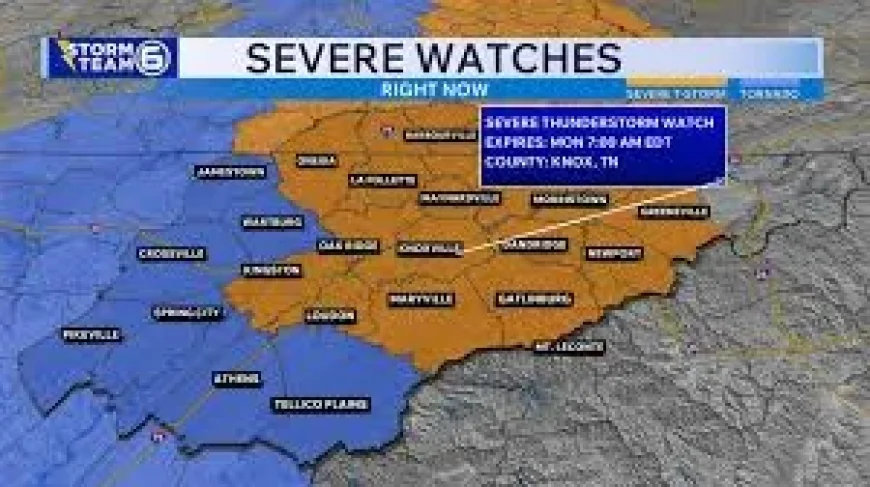 Knoxville Weather: Severe storm chances Sunday night into Monday morning as cold front closes in