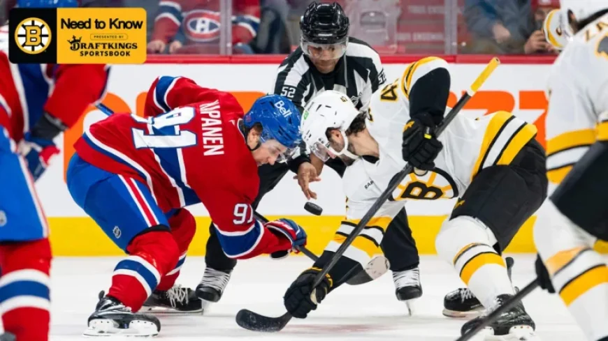 Bruins Vs Canadiens: Playoff-race pressure peaks in Montreal at 7 p.m. ET