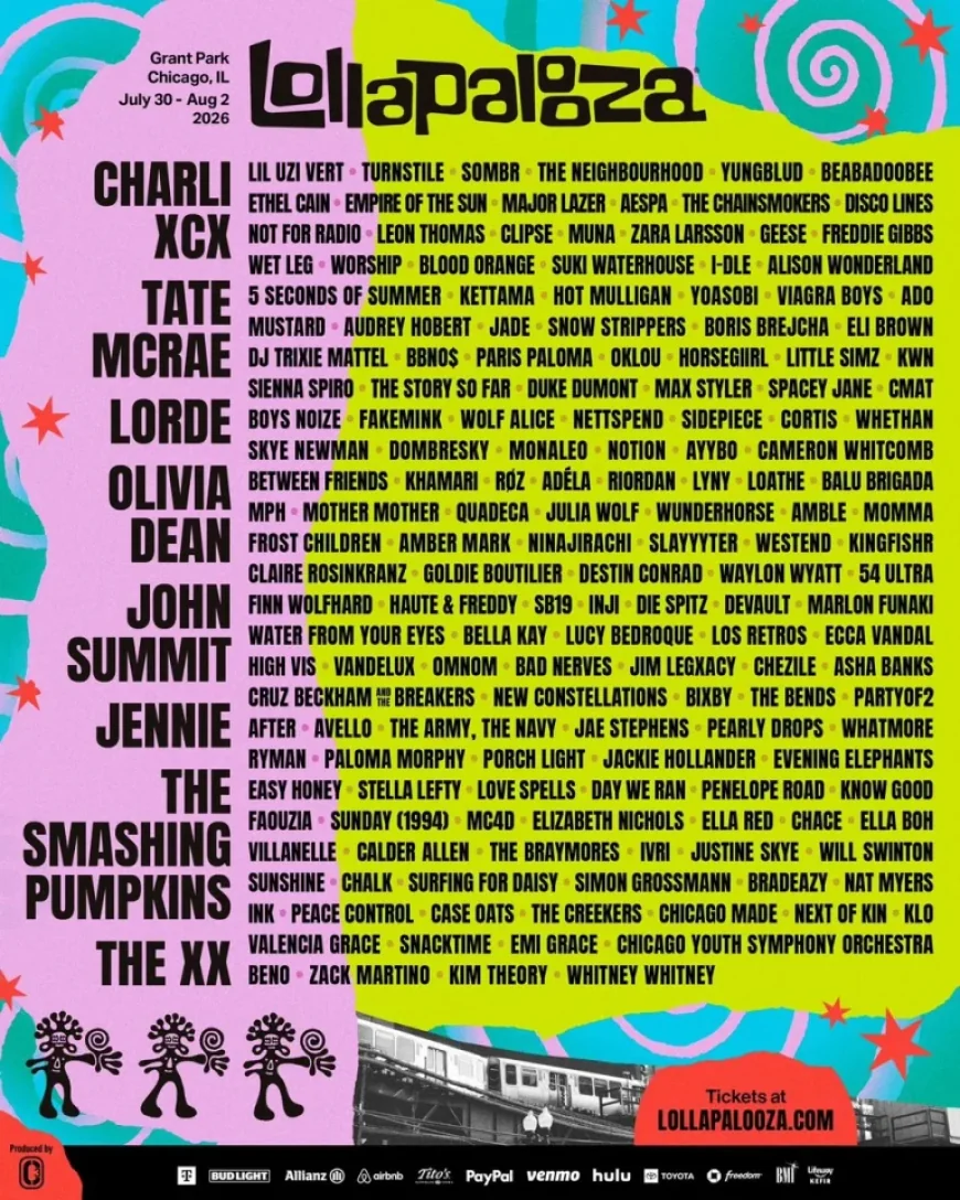 Lollapalooza 2026 Reveals Star-Studded Lineup