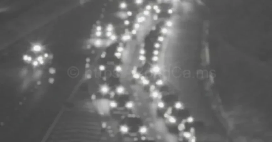 M3 Closures after two HGVs crash near Bagshot, diesel spill brings motorway to a halt